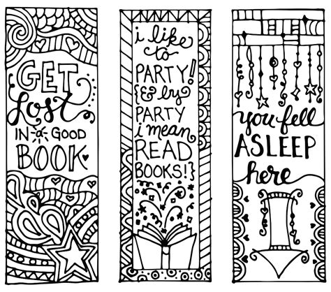 Coloring Printable Bookmarks